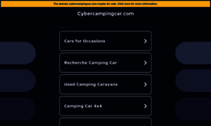 Pros-occasions-camping-cars.cybercampingcar.com thumbnail