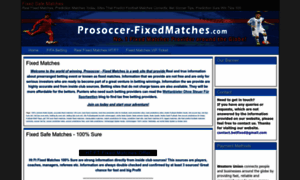 Prosoccer-fixedmatches.com thumbnail
