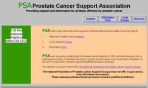 Prostatecancersupport.co.uk thumbnail