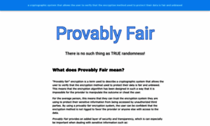 Provablyfair.org thumbnail
