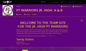 Ptwarriorsjrhigh.teamapp.com thumbnail