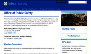 Publicsafety.depaul.edu thumbnail