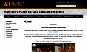 Publicservicescholars.umbc.edu thumbnail