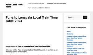 Punelocaltraintimetable.net thumbnail