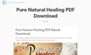 Purenaturalhealingpdf.tumblr.com thumbnail