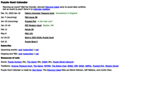Puzzlehuntcalendar.com thumbnail