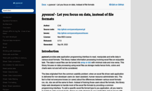 Pyexcel.readthedocs.io thumbnail
