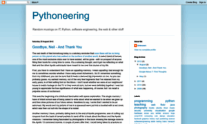 Pythoneering.blogspot.com thumbnail