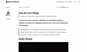 Pythononwheels.org thumbnail