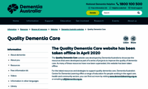 Qualitydementiacare.org.au thumbnail