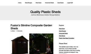 Qualityplasticsheds.com thumbnail