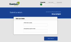 Quantiumreturns.starshipit.com thumbnail