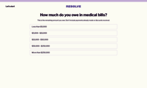 Questionnaire.resolvemedicalbills.com thumbnail