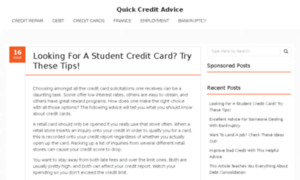 Quickcreditadvice.com thumbnail