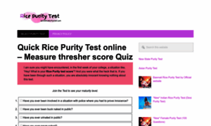 Quickricepuritytest.com thumbnail