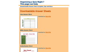 Quiznightanswersheets.com thumbnail