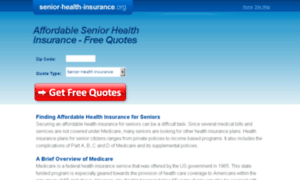 Quotes.senior-health-insurance.org thumbnail