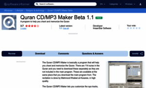 Quran-cd-mp3-maker-beta.software.informer.com thumbnail