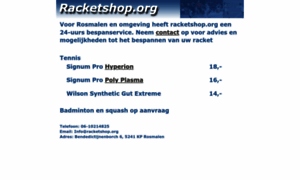 Racketshop.org thumbnail