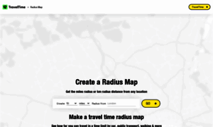 Radiusmap.traveltime.com thumbnail