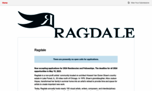 Ragdale.submittable.com thumbnail