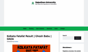 Rajasthan-university.in thumbnail