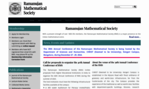 Ramanujanmathsociety.org thumbnail