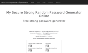 Randomstrongpasswordsgenerator.com thumbnail