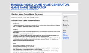 Randomvideogamenamegeneratorvaop.wordpress.com thumbnail