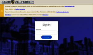 Rangerportal.regis.edu thumbnail