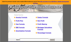 Rapidprofitformulabonus.org thumbnail