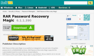 Rar-password-recovery-magic.soft112.com thumbnail