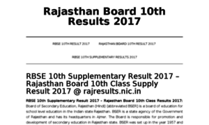 Rbse10thresults2017.in thumbnail