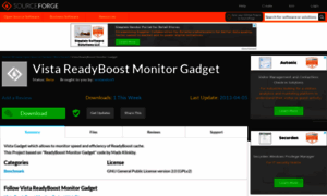 Readyboostgadge.sourceforge.net thumbnail