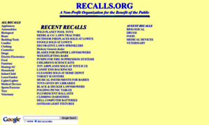 Recalls.org thumbnail