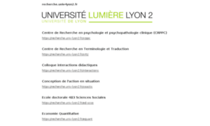Recherche.univ-lyon2.fr thumbnail