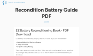 Reconditionbatteryguide.tumblr.com thumbnail