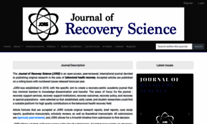 Recoverysciencejournal.org thumbnail