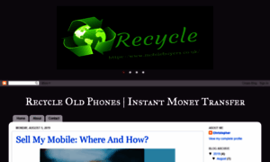 Recycleoldusedmobiles.blogspot.com thumbnail