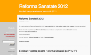 Reformasanatate.org thumbnail