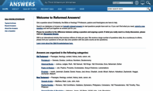 Reformedanswers.org thumbnail