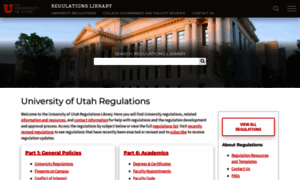 Regulations.utah.edu thumbnail