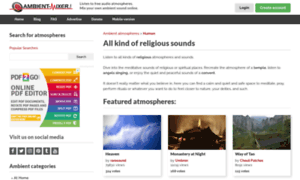 Religion.ambient-mixer.com thumbnail