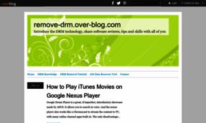 Remove-drm.over-blog.com thumbnail