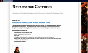 Renaissanceclothing.blogspot.com thumbnail