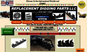 Replacementdiggingparts.com thumbnail