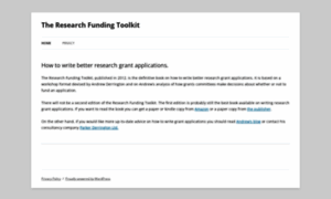 Researchfundingtoolkit.org thumbnail