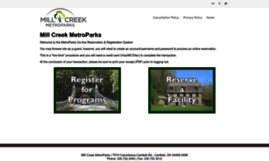 Reservations.millcreekmetroparks.com thumbnail