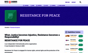 Resistanceforpeace.org thumbnail