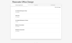 Resovateofficedesign.acuityscheduling.com thumbnail
